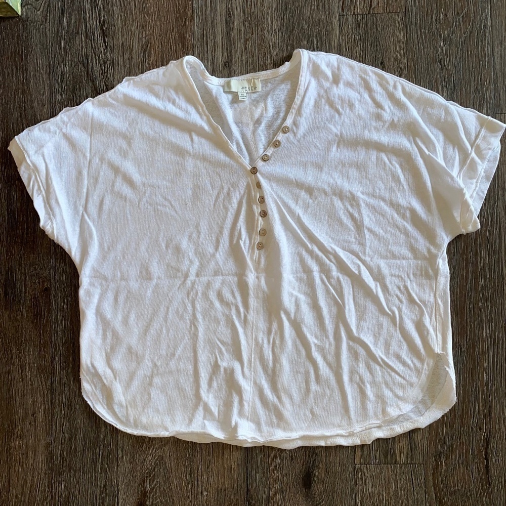 Pinch size medium lightweight cream color top